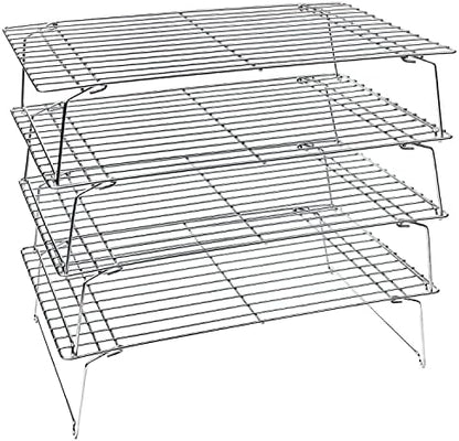 Kitchenatics 4-Tier Stackable Cooling Rack Space Saving Baking Set by KITCHENATICS