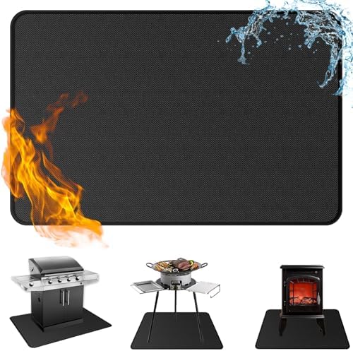 Anze Under Grill Mat for Outdoor Grill, 38 x 65 Inch Anti-Slip BBQ Floor Mats by Anze