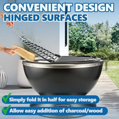 2-in-1 Cast Iron Griddle & Grate - Image 6