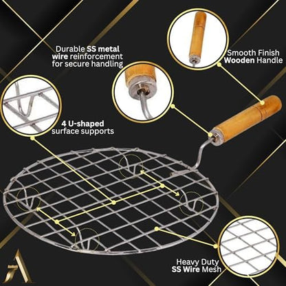 AnNafi® Phulka Roti Arepa Grill Chapati Maker Riser, Cooking Wire Rack - Image 3