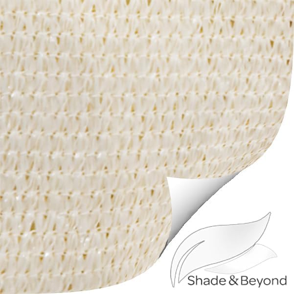 Shade&Beyond Rectangle Sun Shade Sail 10'X13' Permeable Canopy Cream - Image 8