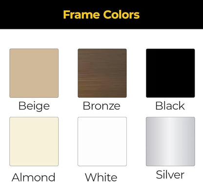 Custom Solar Screens for Windows Exterior 65% Shade - Pre-Framed Solar Window Screen Mesh - Home Improvement for Reduced Glare & Heat - 65% UV & Insect Blocker - Fully-Assembled & Ready to Install