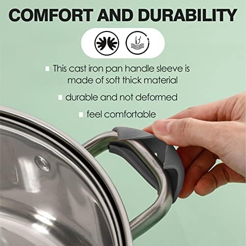 6 Pack Heat Resistant Silicone Pot Handle Covers - Image 6