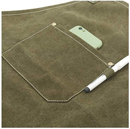 No-Tie Canvas Apron Heavy-Duty 16OZ Work Apron - Image 5
