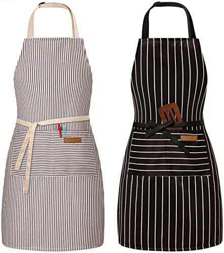 BeLuyi 2 Pack Adjustable Bib Apron by BELUYI