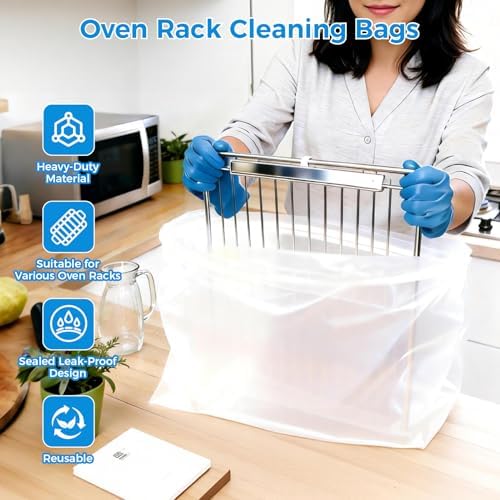 4 Pack Oven Grill Cleaning Bags（15.7''X23.7'', Heavy Duty Oven Rack Cleaner Bags - Image 3