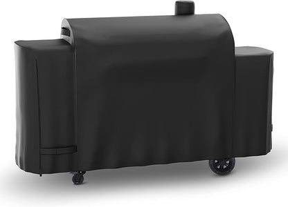 Hisencn Grill Cover for Pit Boss Pro Series Triple-Function Combo Grill PB1100PSC2, PB1100PSC1, Heavy-Duty Pellet Grill Smoker Cover for Pit Boss Sportman 1230 Pellet/Gas Combo Grill, Black, PB 67364