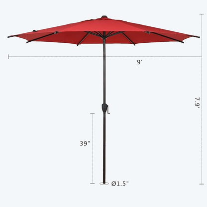 Abba Patio 9FT Lyon Outdoor Patio Umbrella Outdoor Table Umbrella - Image 3