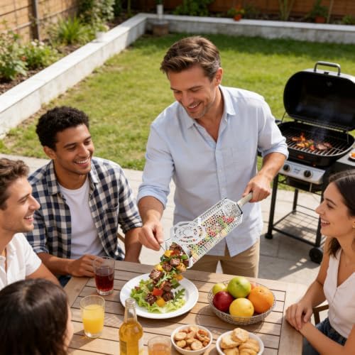 Octagonal Grill Basket, Heavy Duty Stainless Steel Grill Baskets - Image 6