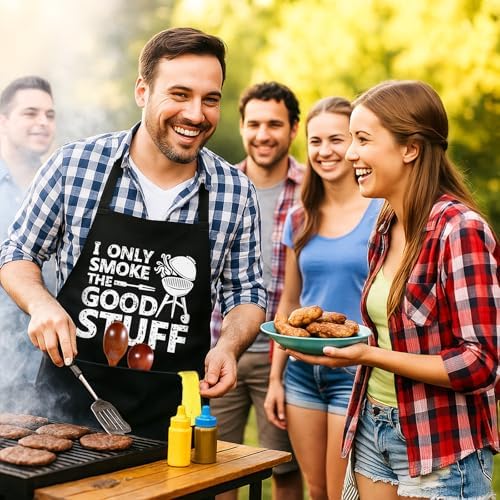 Funny BBQ Aprons for Men, BBQ Aprons Cooking Grilling Apron - Image 2