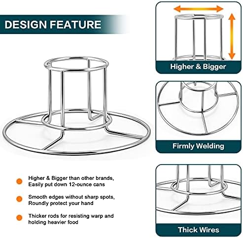 P&P CHEF 2Pcs Beer Can Chicken Holder, Butt Chicken Stand - Image 3