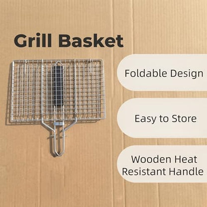 Fish Grilling Basket, Stainless Steel Fish Grill Basket, - Image 6
