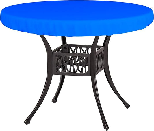 Covers & All Round Table Top Cover, 18 Oz Heavy Duty Waterproof UV & Weather Resistant Patio Table Cover, Outdoor Table Cover for Patio Outdoor Furniture & Coffee Table (54" Dia x 4 H Inches, Blue)
