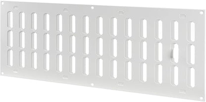 Repa Market 20" x 8" Inch (Outer Dimensions) White Adjustable Air Vent Cover - Galvanized Steel HVAC Air Vent Register - Heating, Cooling Toe Kick Vent Cover - Wall, Ceiling Return, Intake Air Grille