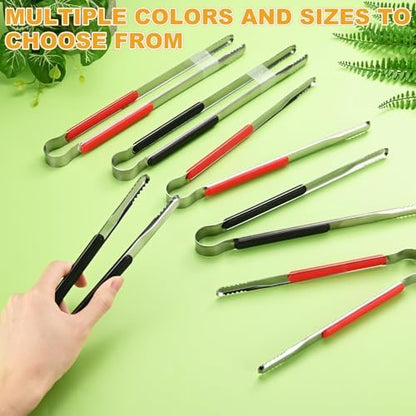 M METERXITY 3-Pack Grill Tongs, 8.8 Inch Non-Slip 410 Stainless Steel Locking - Image 4