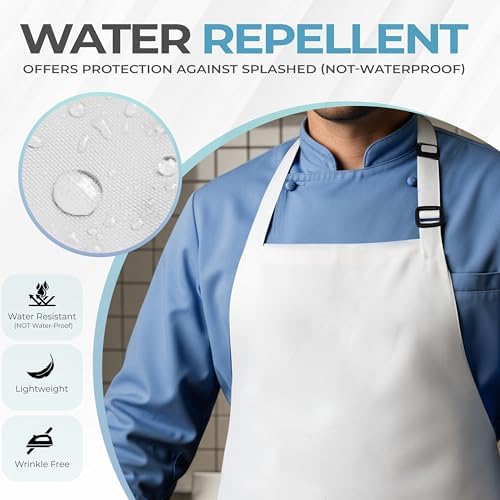 Utopia Kitchen Bib Aprons 4 Pack Adjustable - Image 3