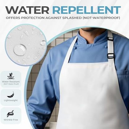 Utopia Kitchen Bib Aprons 4 Pack Adjustable - Image 3