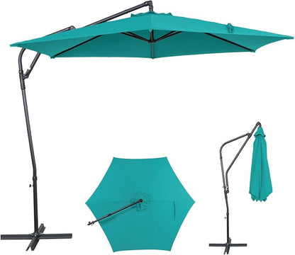 10FT Outdoor Offset Umbrella, Cantilever Patio Umbrella by AEOutdoorUSA