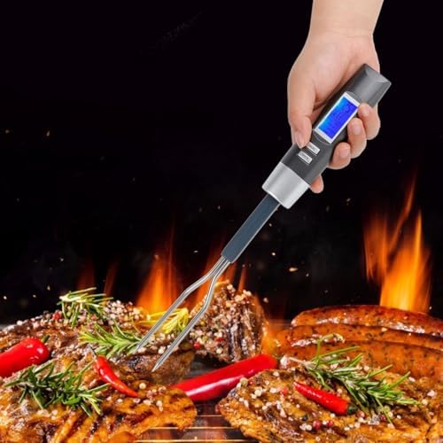 Meat Thermometer Fork for BBQ & Grilling, Instant Read Digital Meat Thermometer - Image 4