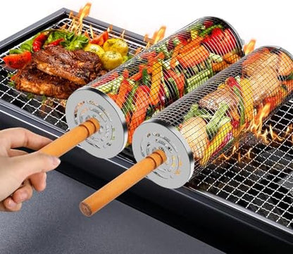 2PCS Nesting Grill Baskets by HOMPER