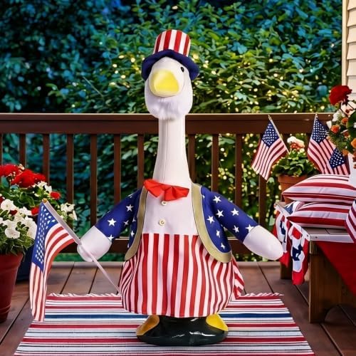 4th of July Porch Goose Outfit Patriotic Porch Costume by Unknown