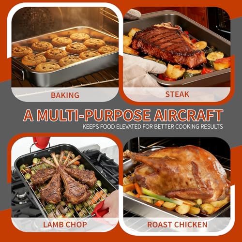 Roasting Rack for 9x13 Inch Pan, Stainless Steel Roasting Rack Insert, - Image 7
