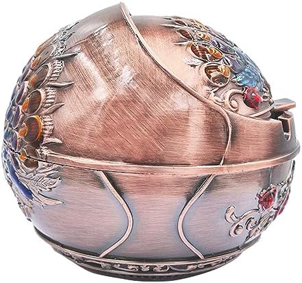 Hourwof Smokeless Ashtray with Lid, Peacock Windproof Ashtrays - Image 4