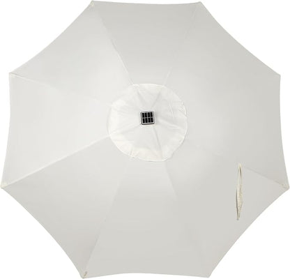 9 ft Solar Umbrella, 32 LED Lighted Patio Umbrella, Table Market Umbrella - Image 4