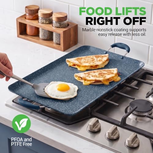 NutriChef Double Burner Griddle | Flat Top Griddle - Image 3