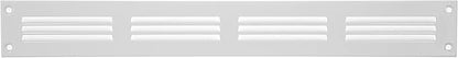 Repa Market Air Vent Cover 16x2 Inch (Outer Dimensions) White Galvanized Steel Louvered Grill Cover with Mesh Screen/Wall or Ceiling Vent/HVAC Register for Indoor and Outdoor Ventilation
