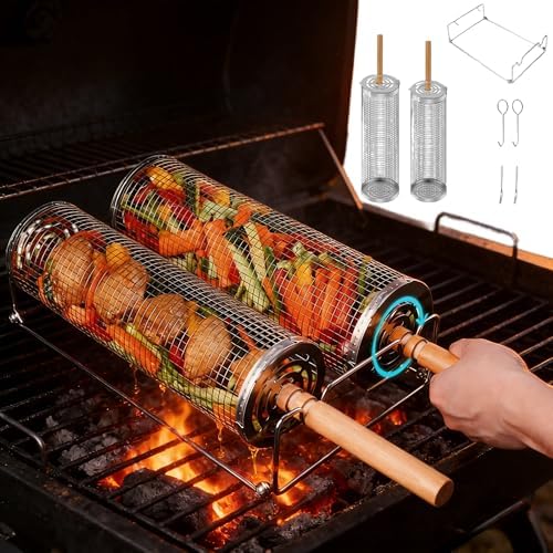2PCS Rolling Grill Basket Grilling Accessories by Unknown