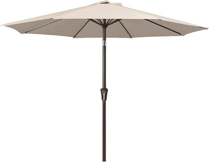 JEAREY 9FT Outdoor Patio Umbrella, Market Umbrella, Cream Beige | Outdoor Table by JEAREYOutdoorsCollection