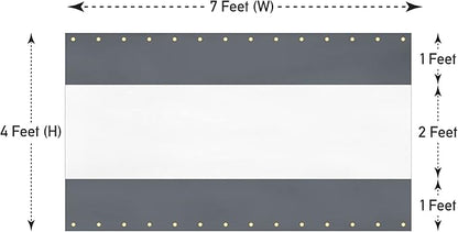 Covers & All Outdoor Clear Panel Curtain, 12 oz Vinyl Outdoor Curtains for Patio, Weather Resistant Waterproof Tarp with Brass Grommets for Pergola, Porch, Gazebos, Balcony (4'H x 7'W Feet, Gray)