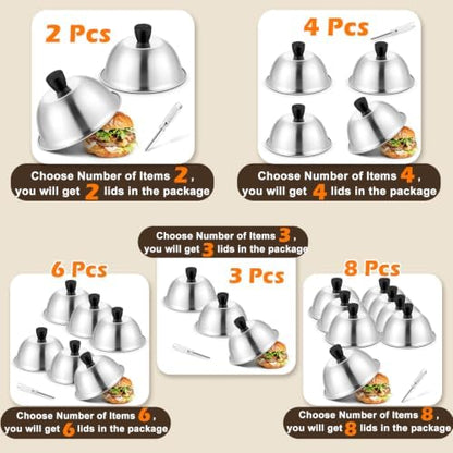 3PCS Griddle Basting Covers, Joyfair Melting Dome Barbecue Tool Sets - Image 7