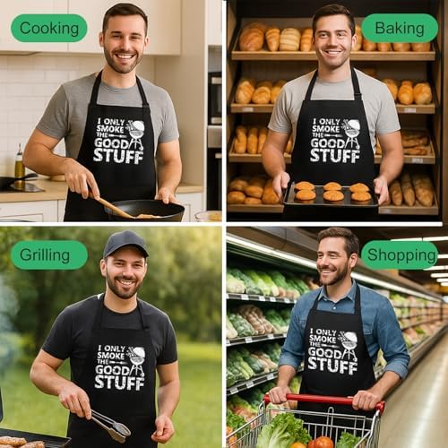 Funny BBQ Aprons for Men, BBQ Aprons Cooking Grilling Apron - Image 3