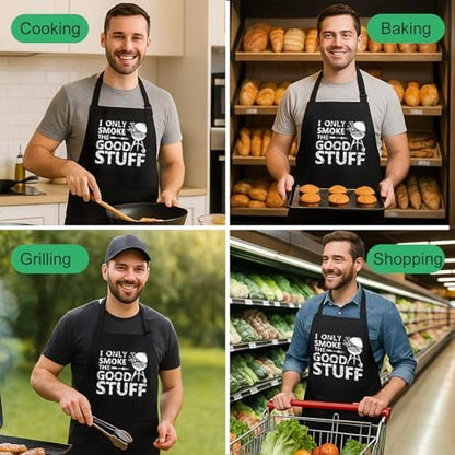 Funny BBQ Aprons for Men, BBQ Aprons Cooking Grilling Apron - Image 3