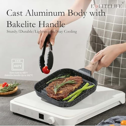 ESLITE LIFE 7 Inch Nonstick Small Grill Pan - Image 5