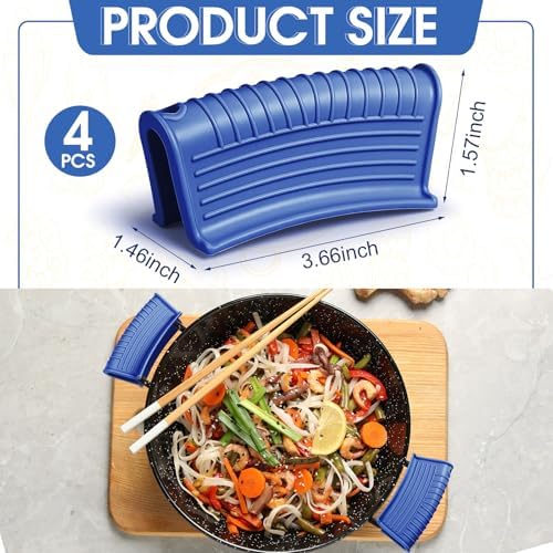 Patelai 4 Pack Silicone Pot Handle Holders Heat Resistant - Image 5