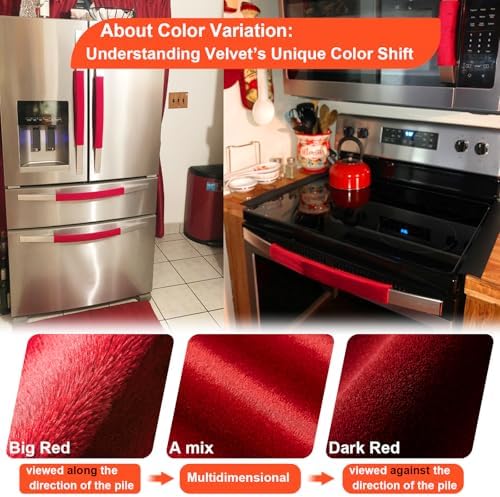 Volecy Refrigerator Handle Covers, Washable Velvet Appliance Door Handle Covers - Image 2