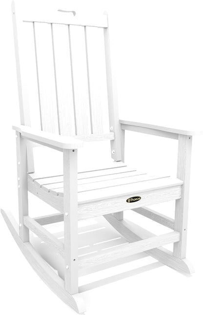 THOEOE Outdoor Rocking Chairs, Oversized Patio Rocking Chair | HDPE Outdoor by THOEOE