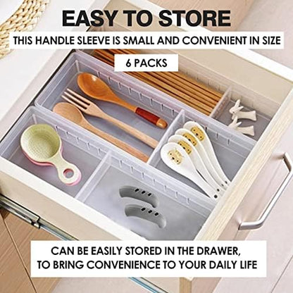 6 Pack Heat Resistant Silicone Pot Handle Covers - Image 3