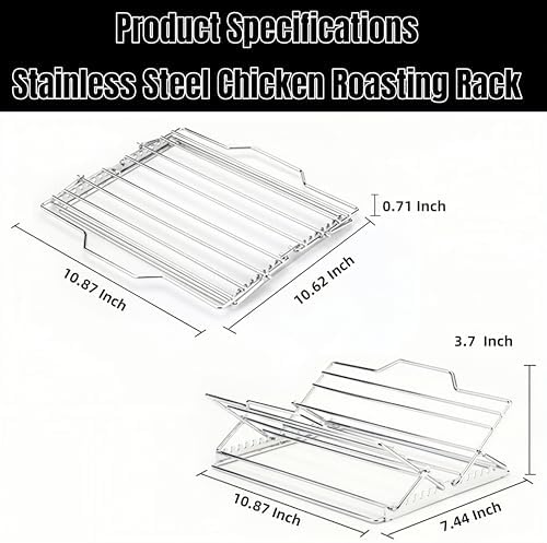 Stainless Steel Adjustable Foldable Broiling Rack - Image 4