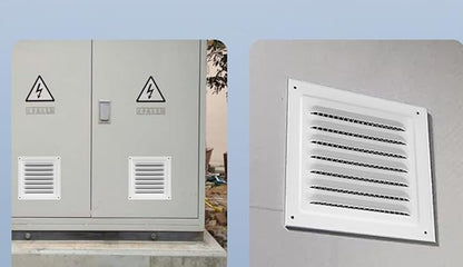 2pcs Attic Vent Soffit Vent Aluminum Wall Vent Metal Shed Vent Square Vent Louver Vent Grille with Built-in Insect Screen for Exterior Door House Attic Garage Ceiling (White 12" x 12"-2 Pack)