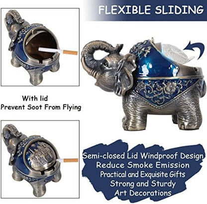 Elephant Outdoor Ashtray Metal Ashtray - Image 3