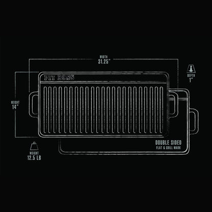 Pit Boss 14”x28” Cast Iron Griddle - Image 4