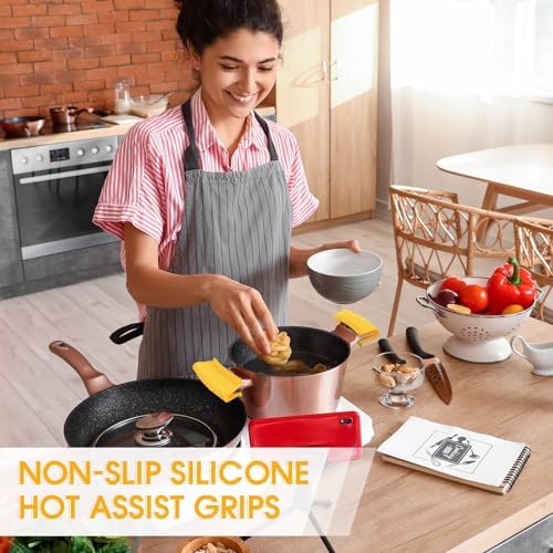 Patelai 4 Pack Silicone Pot Handle Holders Heat Resistant - Image 2