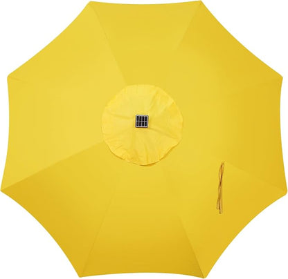 9 ft Solar Umbrella, 32 LED Lighted Patio Umbrella, Table Market Umbrella - Image 4