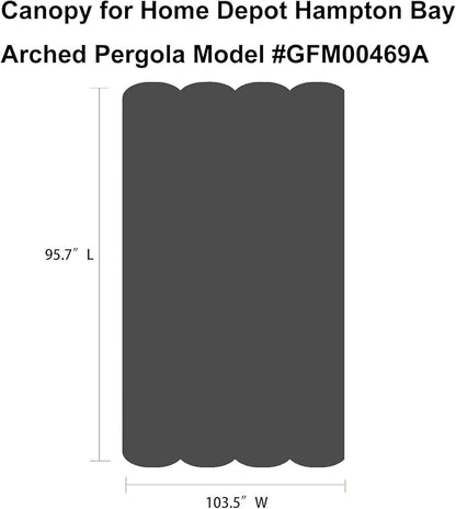 Pergola Shade Cover Replacement Canopy Top Compatible - Image 2