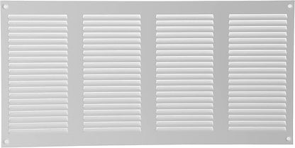 Vent Systems 16" x 8" Inch (Overall Dimensions) Pack of 10 - White - Air Vent Cover Metal Air Return Grill with Built-in Pest Guard Screen HVAC Vent Duct Cover for Home Improvement