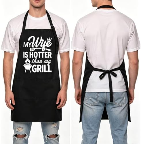 Rosoz Funny BBQ Black Chef Aprons - Image 5